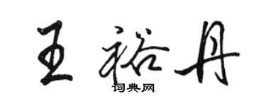 骆恒光王裕丹行书个性签名怎么写