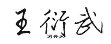 骆恒光王衍武行书个性签名怎么写