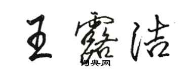 骆恒光王露洁行书个性签名怎么写