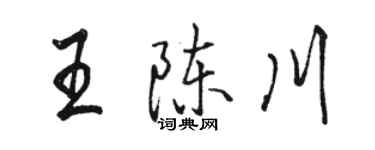骆恒光王陈川行书个性签名怎么写