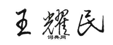 骆恒光王耀民行书个性签名怎么写