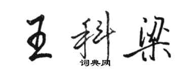 骆恒光王科梁行书个性签名怎么写