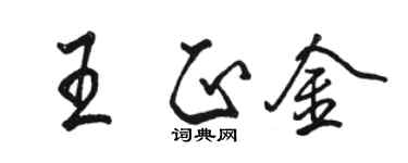 骆恒光王正金行书个性签名怎么写