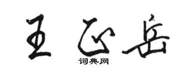 骆恒光王正岳行书个性签名怎么写
