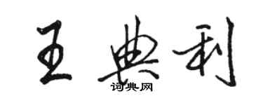 骆恒光王典利行书个性签名怎么写