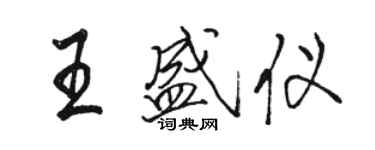 骆恒光王盛仪行书个性签名怎么写