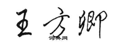 骆恒光王方卿行书个性签名怎么写