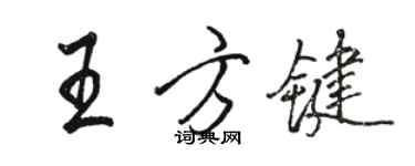 骆恒光王方键行书个性签名怎么写