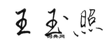 骆恒光王玉照行书个性签名怎么写