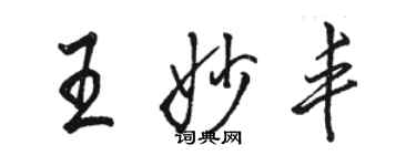 骆恒光王妙丰行书个性签名怎么写