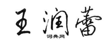 骆恒光王润蕾行书个性签名怎么写