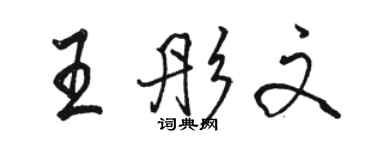 骆恒光王彤文行书个性签名怎么写