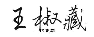 骆恒光王椒藏行书个性签名怎么写