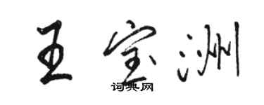 骆恒光王宝洲行书个性签名怎么写