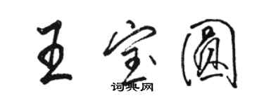 骆恒光王宝圆行书个性签名怎么写