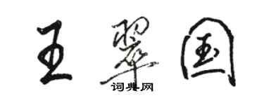 骆恒光王翠国行书个性签名怎么写
