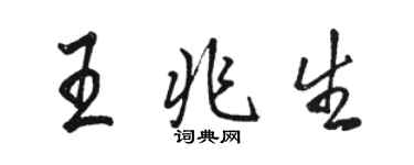 骆恒光王兆生行书个性签名怎么写