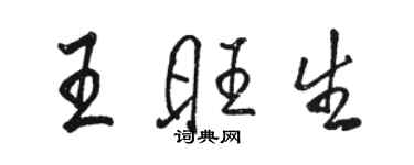 骆恒光王旺生行书个性签名怎么写