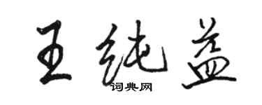 骆恒光王纯益行书个性签名怎么写