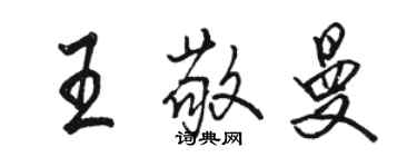 骆恒光王敬曼行书个性签名怎么写