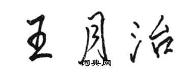 骆恒光王月治行书个性签名怎么写