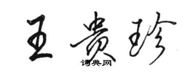 骆恒光王贵珍行书个性签名怎么写