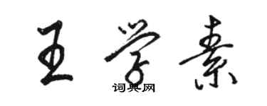 骆恒光王学素行书个性签名怎么写