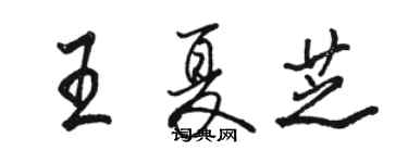 骆恒光王夏芝行书个性签名怎么写