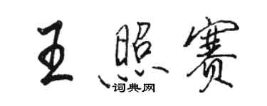 骆恒光王照赛行书个性签名怎么写