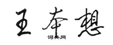 骆恒光王本想行书个性签名怎么写