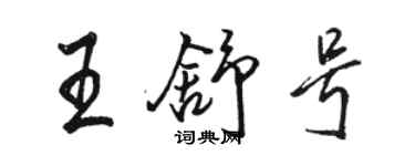 骆恒光王舒号行书个性签名怎么写