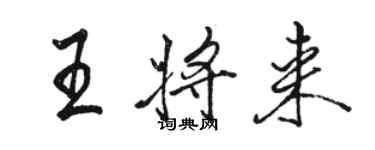 骆恒光王将来行书个性签名怎么写