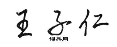 骆恒光王子仁行书个性签名怎么写