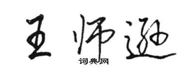 骆恒光王师逊行书个性签名怎么写