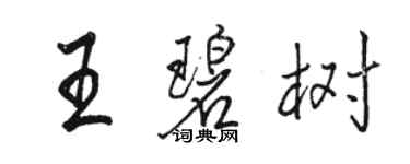 骆恒光王碧树行书个性签名怎么写