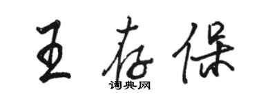 骆恒光王存保行书个性签名怎么写