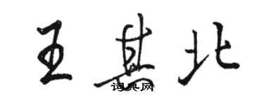骆恒光王其北行书个性签名怎么写