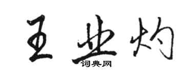 骆恒光王业灼行书个性签名怎么写