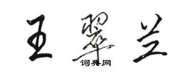 骆恒光王翠兰行书个性签名怎么写