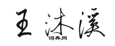 骆恒光王沐溪行书个性签名怎么写