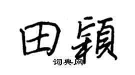 王正良田颖行书个性签名怎么写