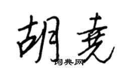 王正良胡尧行书个性签名怎么写