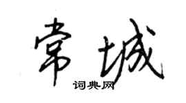 王正良常城行书个性签名怎么写