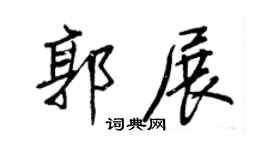 王正良郭展行书个性签名怎么写