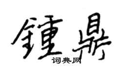 王正良钟鼎行书个性签名怎么写