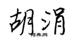 王正良胡涓行书个性签名怎么写