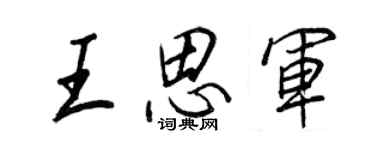王正良王思军行书个性签名怎么写