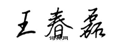 王正良王春磊行书个性签名怎么写