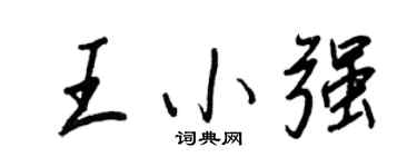 王正良王小强行书个性签名怎么写