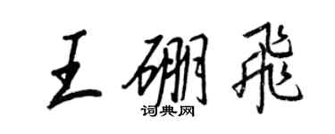 王正良王硼飞行书个性签名怎么写